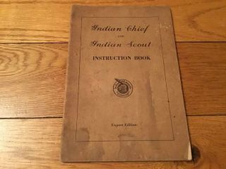 Antique Rare 1920s Indian Motorcycle Instruction Book A2 - 23 Scout Chief