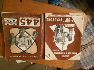 Vintage Minneapolis Moline Ub & 445 Tractors Operators Manuals