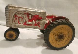 Vintage Massey - Harris 44 Toy Tractor Cast Aluminum Rubber Wheels