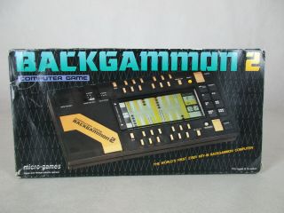 Vintage Backgammon 2 Portable Handheld Computer Game Micro Games,  Cleaned