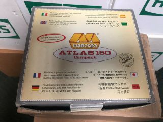 Vintage Marcato Atlas 150 Pasta Noodle Maker Machine Spaghetti Italy W/ Box