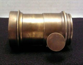 Antique Brass Lens For Old Tintype Or Daguerreotype 3 7/8 " X 2 3/8 "