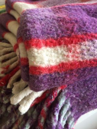 Vintage Wool Blanket Plaid 57”x64” - Estate Find 100