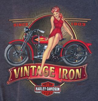 X Large Harley - Davidson T - Shirt Vintage Iron Since 1903 Grand Junction,  Co