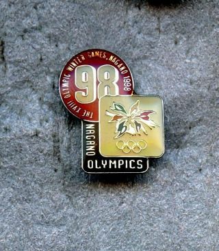 1998 Nagano Xviii Olympic Winter Games Pin Logo