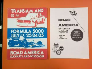 1976 Road America Elkhart Lake Trans - Am F5000 Race Program