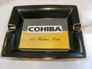Vintage White Ash Cohiba La Habana Cuba Cigar Ashtray