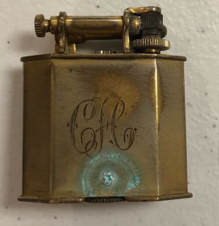 Rare Vintage Art Deco Triangle Lift Arm Clock Cigarette Lighter Collectors 3