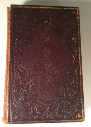 1868 Antique An Illustrated History Of The Holy Bible Full Leather,  John Kitto