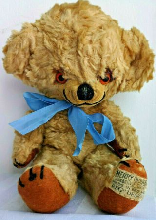 Antique Vintage Old Merrythought Cheeky Early Reg.  Design Teddy Bear,  1957 - 59,  9 "