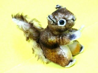 Vintage Steiff Perri Squirrel W/button Eyes 3.  5 " Tall -