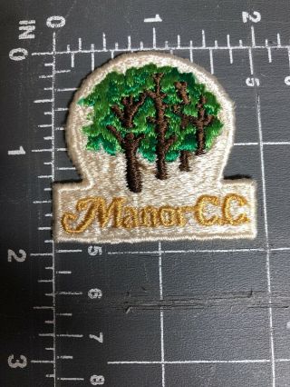 Vintage Manor C.  C.  Golf Country Club Logo Patch Mcc Rockville Maryland Md Course