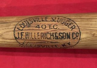 Antique 1911 - 1916 Ty Cobb Louisville Slugger 40tc 35 Inch Baseball Bat Early Old