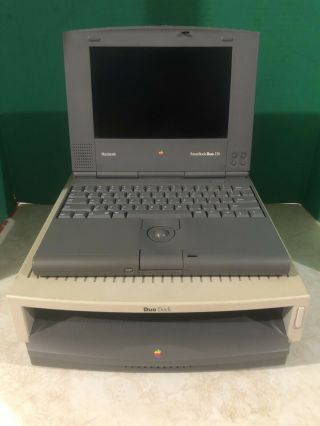 Apple Macintosh Powerbook 230 And Duodock Desktop M7779 Vintage Mac Rare