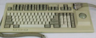Chicony KB - 5581 Trackball Keyboard AT XT Switchable Vintage Mechanical Keyboard 2