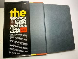 VTG THE PHILOSOPHY OF ANDY WARHOL FROM A TO B,  1st EDITION 1975 DJ 2