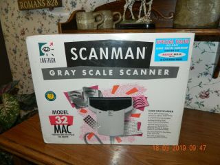 Logitech Scanman Gray Scale Scanner Model 32 Mac W/aldus Digital Darkroom 2.  0