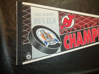 1995 Stanley Cup Finals Pennant Jersey Devils vs Detroit Red Wings 2