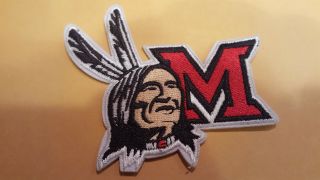 Miami Of Ohio Redskins Redhawks Vintage Rare Ncaa Embroidered Iron On Patch 3 "