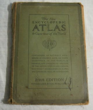 Encyclopedic Atlas Of The World - Collier 1918 - Panama Canal,  Railroads,  Alaska