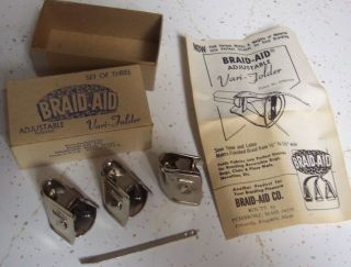 Vintage Set Of Three Braid - Aid Adjustable Vari - Folder Box Instructions