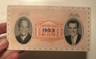 Vintage 1953 President Eisenhower Nixon Inauguration Ticket Washington Dc