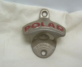 Vintage Polar Soda Starr X Cast Iron Wall Mount Bottle Opener