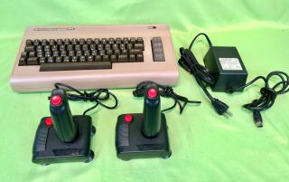 Vintage Commodore 64 Personal Computer W/ 2 Quickshot Joysticks
