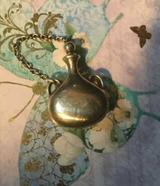 Antique Or Vintage Sterling Silver Rare Perfume Oil Bottle,  Can Be Pendant
