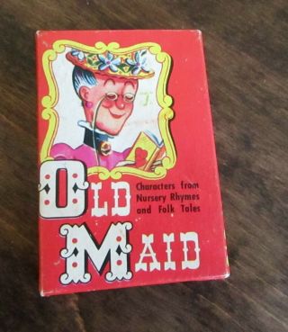 Vintage Playing Cards Old Maid Nursery Rhymes And Folk Tales Box