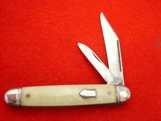 Vintage Hammer Brand Usa 3 - 1/8 " 2 Blade Equal End Jack Knife