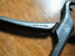 Vintage Pair C S Osborne Leather Pliers HTF Leatherworking Cast Steel 3