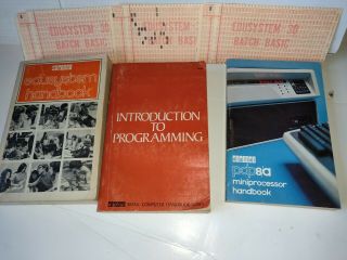 3 Dec Pdp - 8 Vintage Computer Books Edusystem W/cards Programming Pdp - 9a