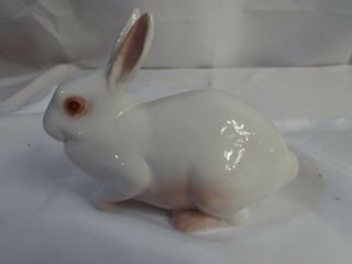 Vintage B&G BING & GRONDAHL White Rabbit Figurine 2442 Copenhagen Porcelain 2