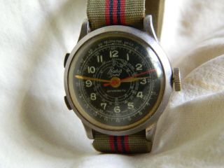 Vintage Gents Full - Size Basis Military Chronograph Stopwatch 40 