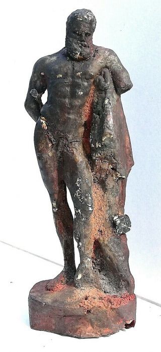 Ancient Antique Roman Silver Zeus Statue