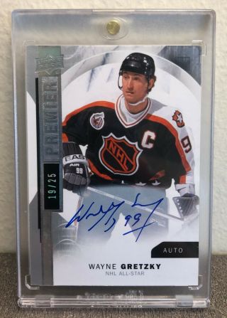2015 - 16 Ud Premier Wayne Gretzky Signature Autograph Auto 19 /25 On Card