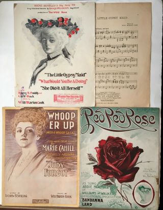 3 Vintage Black Songwriter 1902 - 1910 Sheet Music Will Marion Cook Abbie M.  Cook