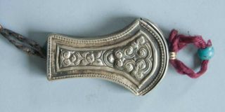 Authentic Antique Chinese Silver Needle Case - rare and unusual 3