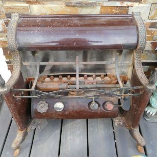Antique Cast Iron & Enamelware Parlor Gas Heater Stove To Restore ?