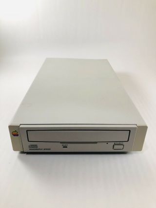 Vintage Applecd 300 Quad Speed External Apple Cd - Rom Drive Scsi With Caddy
