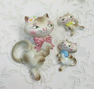 Rare Py Japan Cozy Kittens Cozy Cat Wall Plaques Set Of Three