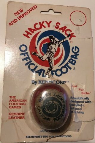 Vintage Wham - O Leather Hacky Sack Official Footbag W/ 1984