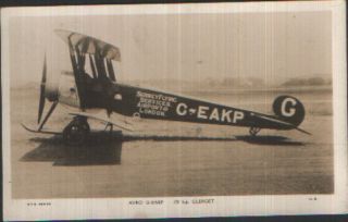 Surrey Flying Services,  Airport Of London Avro 536 G - Eakp 1920s Postcard