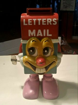 Vintage 1969 David Dean Marx Wind Up Mail Box W/ Key - - Rare