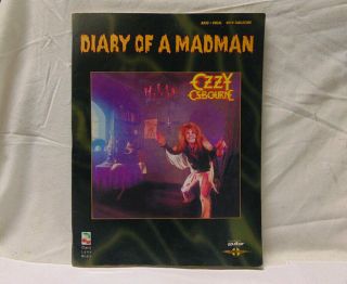 Vintage 1996 Ozzy Osborne Diary Of A Madman Bass Guitar Tab Book Tabliture