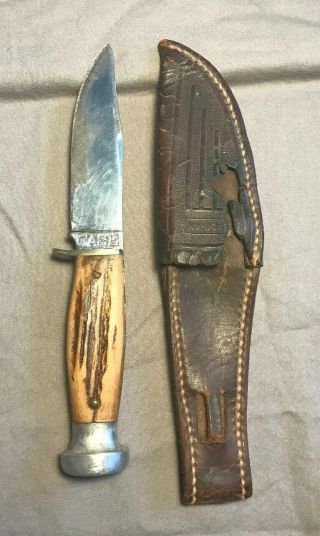 Vintage Case Xx Knife With Leather Sheath