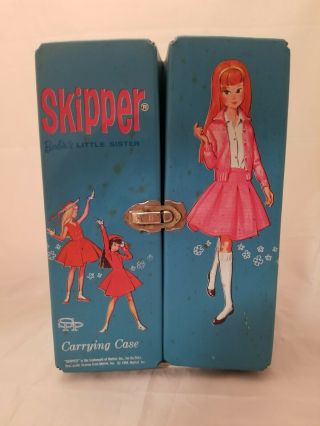 1964 Skipper Blue Case With 1963 Skooter (scooter) Doll,  Clothes,  Accessories