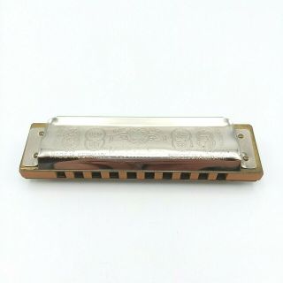 Vintage M.  Hohner Marine Band Harmonica Made In Germany Key C A44c