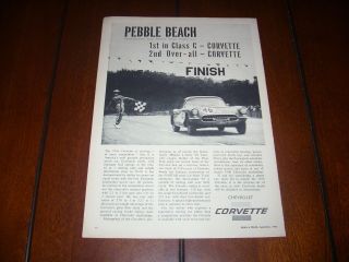 1956 Chevrolet Corvette Pebble Beach Vintage Ad